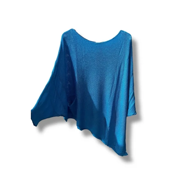 Oversize Cepli Merserize Bluz | 38-52 Beden Uyumlu Rahat Kalıp Triko