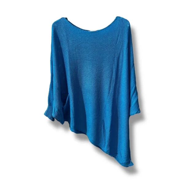 Oversize Cepli Merserize Bluz | 38-52 Beden Uyumlu Rahat Kalıp Triko