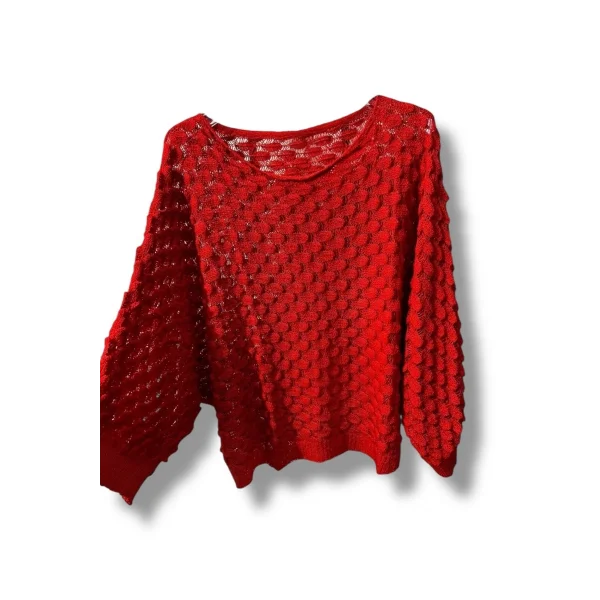 Kadın Merserize Triko Bluz Oversize Standart Beden 38-52 Uyumlu Salaş
