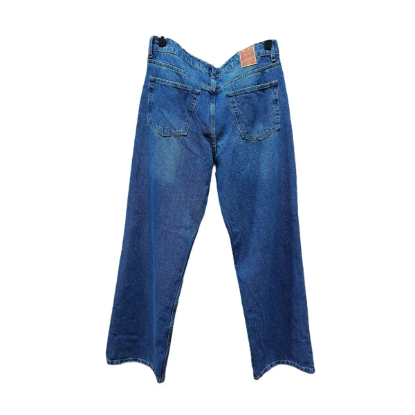 Erkek Mavi Loose Fit Jean Pantolon Rahat Kalıp Günlük Denim Pantolon