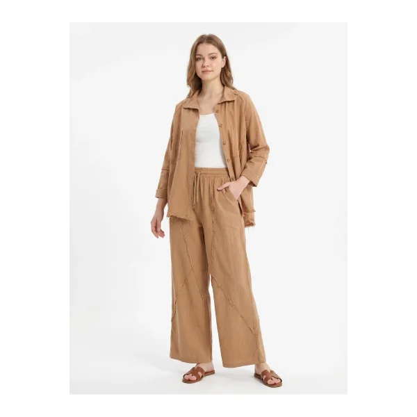 Oversize %100 Pamuk İkili Takım Salaş Kesim * Doğal Pamuklu Gömlek Pantolon Takım