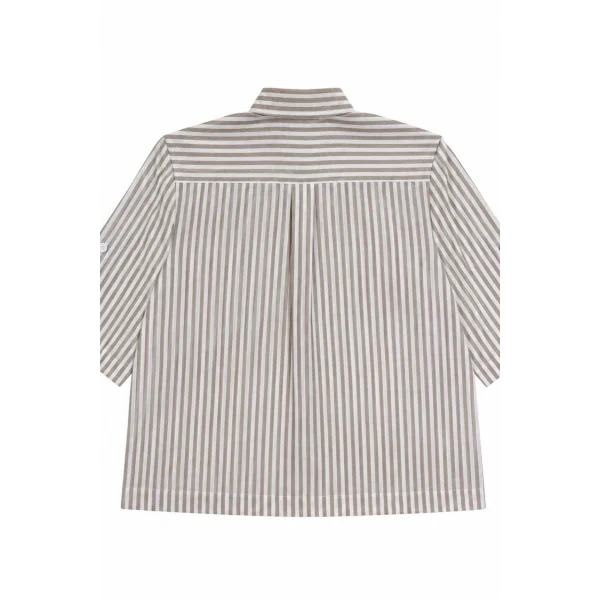 Oversize Çizgili Erkek Gömlek Modern Kesim