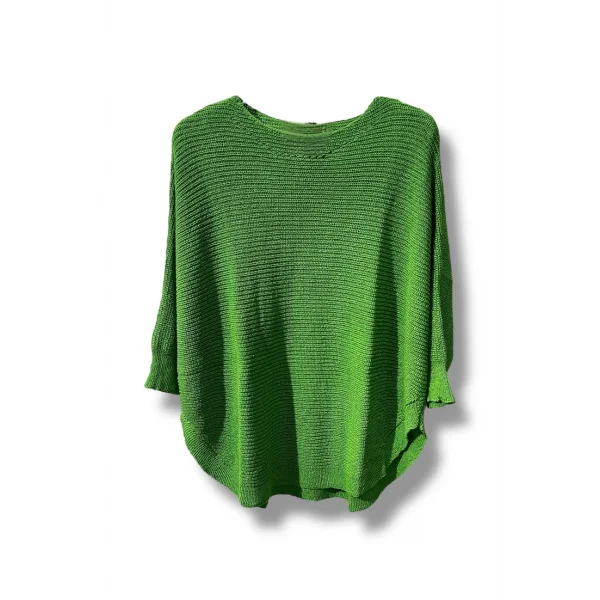 Kadın Merserize Triko Bluz Oversize Salaş Kalıp 38-52 Beden Uyumlu-Benetton