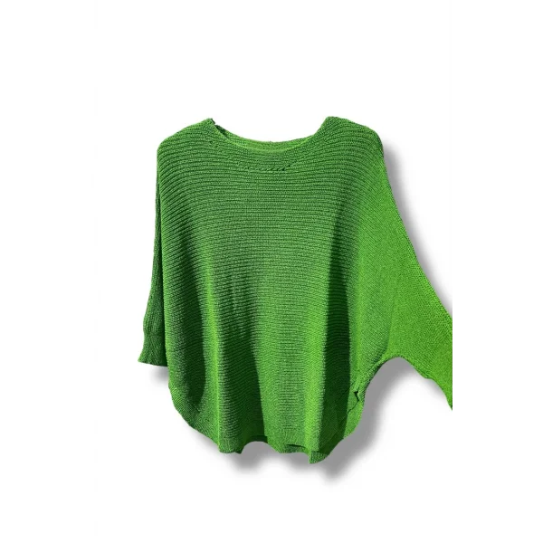 Kadın Merserize Triko Bluz Oversize Salaş Kalıp 38-52 Beden Uyumlu-Benetton