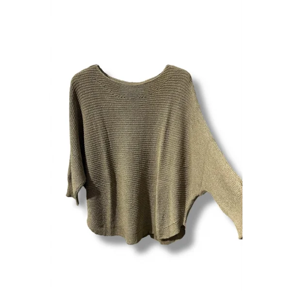 Kadın Merserize Triko Bluz Oversize Salaş Kalıp 38-52 Beden Uyumlu-Vizon