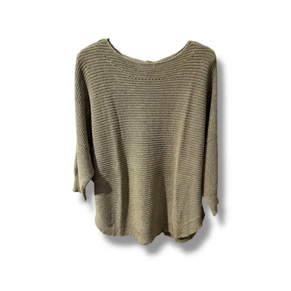 Kadın Merserize Triko Bluz Oversize Salaş Kalıp 38-52 Beden Uyumlu-Vizon