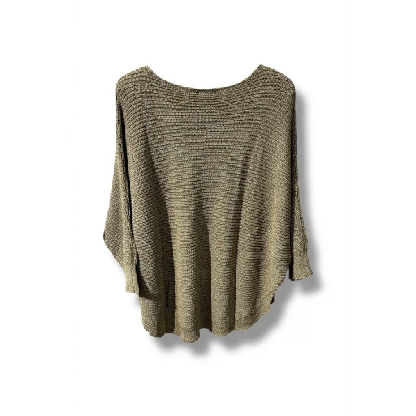 Kadın Merserize Triko Bluz Oversize Salaş Kalıp 38-52 Beden Uyumlu-Vizon