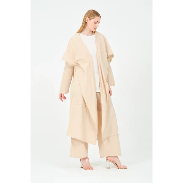 kapüşonlu kimono pantolon takım