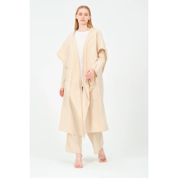kapüşonlu kimono pantolon takım