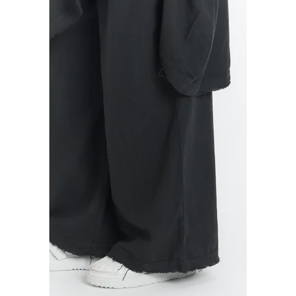 Keten düğmeli oversize italyan ikili takım-Siyah
