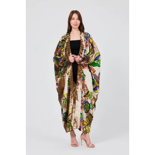 Keten kap desenli kaftan