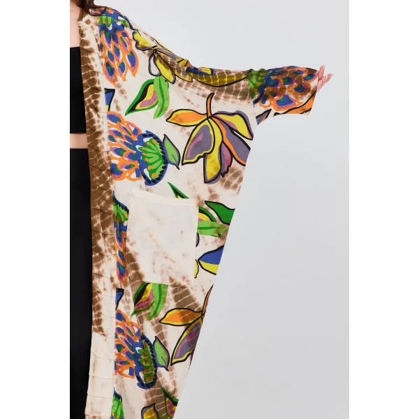 Keten kap desenli kaftan