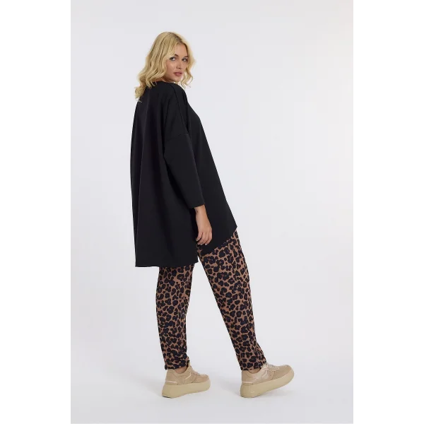 Leopar desen cep detaylı takım