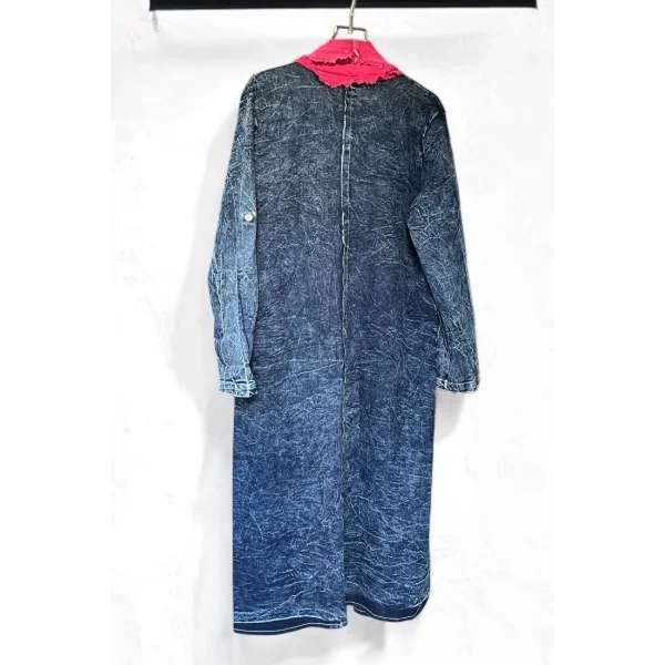 Pamuk Garnili Kot Kaftan-Fuşya