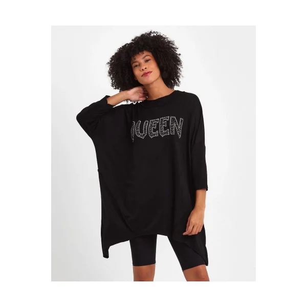 Queen Oversize viskon tunik elbise