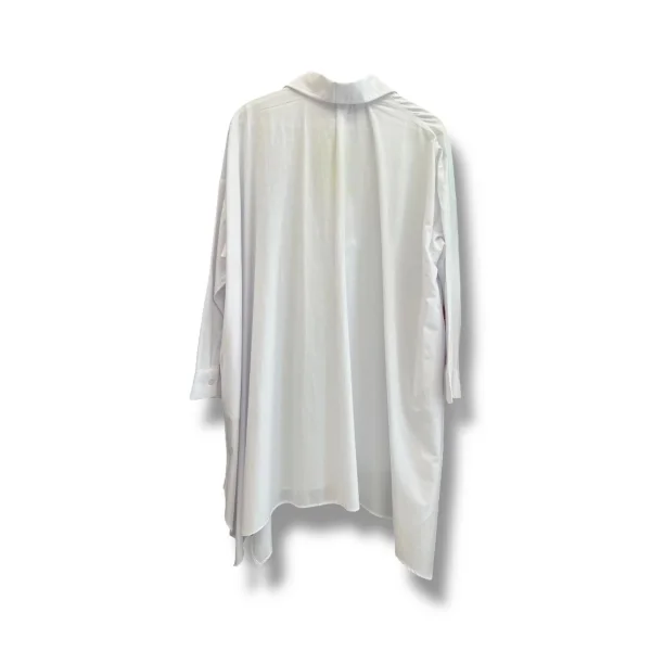 Sardunya oversize uzun tunik gömlek-Beyaz