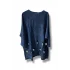 %100 Pamuk Triko Tunik Bluz– 38-52 Beden Uyumlu-Lacivert