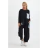 Denim cepli oversize takım-Siyah