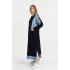 Kot parçalı oversize elbise-Siyah
