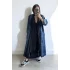 Pamuk Garnili Kot Kaftan-Siyah