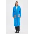 Peluş Kot Garnili Kaftan-Mavi