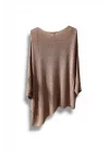 Kadın Merserize Triko Bluz – Oversize Rahat Kalıp, Baskılı Bluz (38-48 Beden)