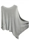 Merserize oversize asimetrik tek cepli triko