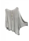 Merserize oversize asimetrik tek cepli triko