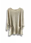 Merserize Triko Kadın Oversize Tunik - 38-52 Beden Uyumlu Standart Beden