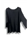 Merserize Triko Kadın Oversize Tunik - 38-52 Beden Uyumlu Standart Beden