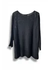 Merserize Triko Kadın Oversize Tunik - 38-52 Beden Uyumlu Standart Beden