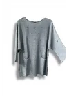 Merserize Triko Kadın Oversize Tunik - 38-52 Beden Uyumlu Standart Beden
