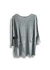 Merserize Triko Kadın Oversize Tunik - 38-52 Beden Uyumlu Standart Beden