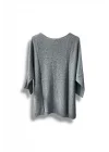 Merserize Triko Kadın Oversize Tunik - 38-52 Beden Uyumlu Standart Beden