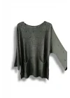 Merserize Triko Kadın Oversize Tunik - 38-52 Beden Uyumlu Standart Beden