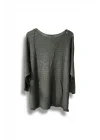 Merserize Triko Kadın Oversize Tunik - 38-52 Beden Uyumlu Standart Beden