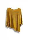 Oversize Cepli Merserize Bluz | 38-52 Beden Uyumlu Rahat Kalıp Triko