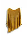 Oversize Cepli Merserize Bluz | 38-52 Beden Uyumlu Rahat Kalıp Triko