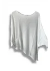 Oversize Cepli Merserize Bluz | 38-52 Beden Uyumlu Rahat Kalıp Triko