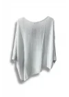 Oversize Cepli Merserize Bluz | 38-52 Beden Uyumlu Rahat Kalıp Triko