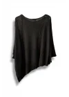 Oversize Cepli Merserize Bluz | 38-52 Beden Uyumlu Rahat Kalıp Triko