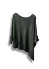Oversize Cepli Merserize Bluz | 38-52 Beden Uyumlu Rahat Kalıp Triko