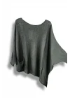 Oversize Cepli Merserize Bluz | 38-52 Beden Uyumlu Rahat Kalıp Triko