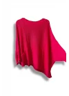 Oversize Cepli Merserize Bluz | 38-52 Beden Uyumlu Rahat Kalıp Triko