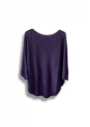 Oversize Cepli Merserize Bluz | 38-52 Beden Uyumlu Rahat Kalıp Triko