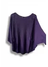 Oversize Cepli Merserize Bluz | 38-52 Beden Uyumlu Rahat Kalıp Triko