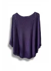 Oversize Cepli Merserize Bluz | 38-52 Beden Uyumlu Rahat Kalıp Triko