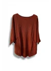 Oversize Cepli Merserize Bluz | 38-52 Beden Uyumlu Rahat Kalıp Triko