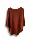 Oversize Cepli Merserize Bluz | 38-52 Beden Uyumlu Rahat Kalıp Triko