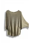 Oversize Cepli Merserize Bluz | 38-52 Beden Uyumlu Rahat Kalıp Triko